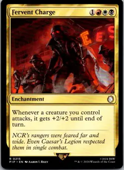 Fervent Charge R Enchantment regular Universes Beyond: Fallout 215 Near Mint - Image 1