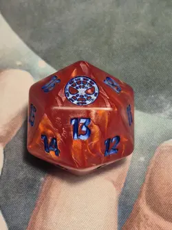 SpiderMan Die MTG Oversized SpinDown Life Counter D20 32mm Spin Down Red Magic - Image 1