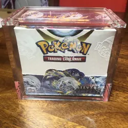Pokemon TCG sliver Tempest Booster Box W/ Acrylic case - Image 1