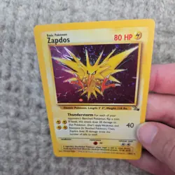 Pokemon - Zapdos - Rare Holo 15/62 - 2000 WoTC Fossil Set [Vintage] - Image 2