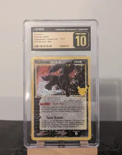 Pokemon Umbreon Gold Star Celebrations Classic Collection 17/17, CGC Pristine 10 - Image 1