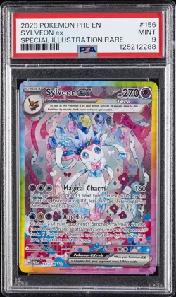 2025 POKEMON PRE EN-PRISMATIC EVOLUTIONS #156 SYLVEON EX PSA 9 - Image 1