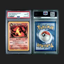 2000 Pokemon Team Rocket Dark Rapidash, Mankey, Voltorb All Graded PSA 10 - Image 1