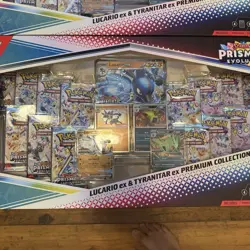 Pokemon Lucario Tyranitar Premium Collection Prismatic Sam’s Club 2x Lot Bundle - Image 2