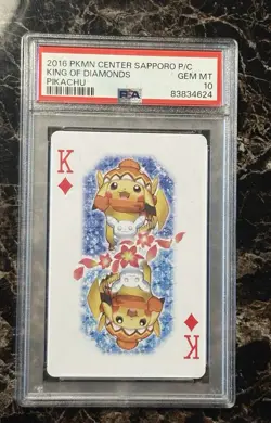2016 Pokemon Center Sapporo King Of Diamonds Pikachu PSA 10 - Image 1