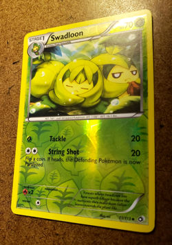 2013 POKEMON TCG SWADLOON Legendary Treasures (LTR) REVERSE HOLO Uncommon 11/113 - Image 3