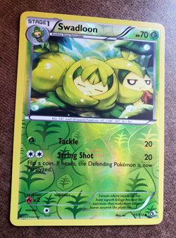 2013 POKEMON TCG SWADLOON Legendary Treasures (LTR) REVERSE HOLO Uncommon 11/113 - Image 5