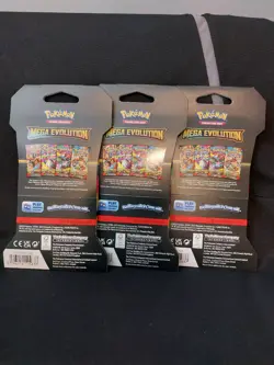 (LOT OF 3) Pokemon TCG Mega Evolution Sleeved Booster Packs NEW SEALED - Image 2