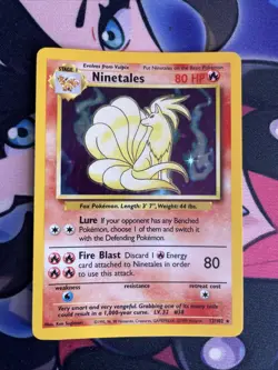 Pokemon TCG Ninetales Base Set Holo Rare Card 12/102 Near mint NM - Image 1