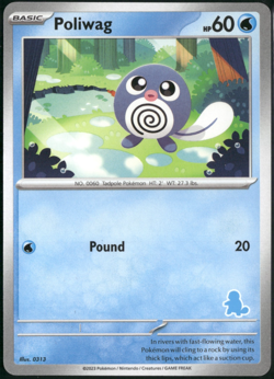 Poliwag Squirtle Stamp Deck My First Battle Promo English Pokemon Card (LP) - Image 1