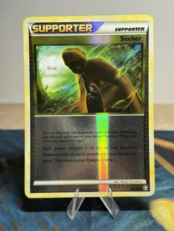 Seeker 88/102 HGSS Triumphant Reverse Holo Pokemon Card Mew Cameo Artwork - Image 1