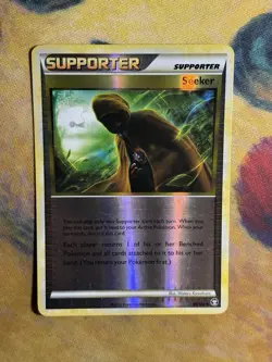 Seeker 88/102 HGSS Triumphant Reverse Holo Pokemon Card Mew Cameo Artwork - Image 2
