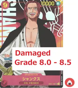 Damaged One Piece card OP01-120 Shanks SEC Secret Parallel 傷 - Image 1