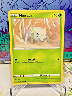 Nincada 013/185 LP Pokemon Card | SWSH04: Vivid Voltage Regular - Image 1