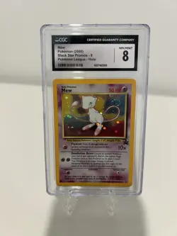 2000 Pokemon Mew Promo Card Holo CGC 8 Black Star League With SWIRL - Image 1