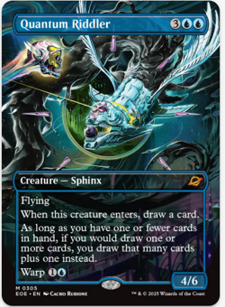 1 x Quantum Riddler - EOE - LP - Borderless - MTG - Image 1