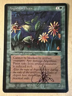 MTG ARTIST PROOF MTG Argothian Pixies AP Sketch Art Amy WEBER - Image 2