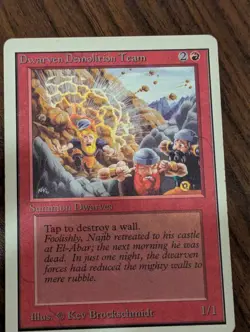 Magic MTG - Dwarven Demolition Team - Unlimited Edition - HP - Image 1