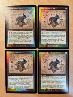 MTG Magic the Gathering 1x Goblin Charbelcher Foil Retro Frame Schematic NM - Image 1