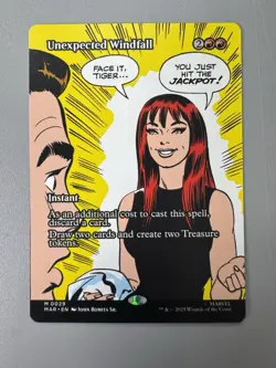 Unexpected Windfall (Borderless) #0029 Marvel Universe Eternal-Legal MTG - Image 1