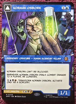 MTG, Norman Osborn (#0220), Marvel's Spider-Man, Borderless Non-Foil, NM Mythic - Image 1
