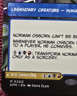 MTG, Norman Osborn (#0220), Marvel's Spider-Man, Borderless Non-Foil, NM Mythic - Image 5