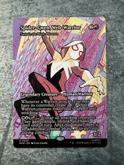 Spider-Gwen, Web-Warrior - Najeela, the Blade-Blossom (Borderless) NM - MTG - Image 1