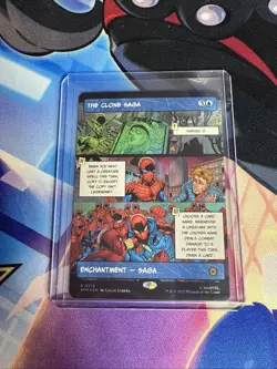 MTG magic SPIDERMAN spm BORDERLESS THE CLONE SAGA #219 RARE FOIL - Image 1