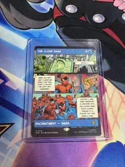 MTG magic SPIDERMAN spm BORDERLESS THE CLONE SAGA #219 RARE - Image 1