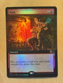 MTG Magic Gathering Wish Foil Extended Art Adventures in the Forgotten Realms LP - Image 1
