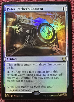 NM Foil Peter Parker's Camera, MTG, Marvel's Spider-Man, Magic, 171 MINT - Image 1