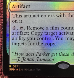 NM Foil Peter Parker's Camera, MTG, Marvel's Spider-Man, Magic, 171 MINT - Image 4