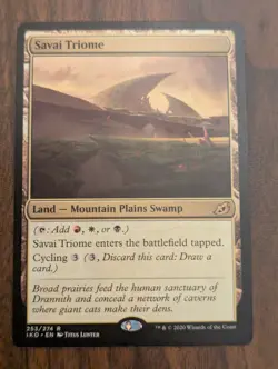 Savai Triome MTG Magic the Gathering Card Ikoria Nonbasic Land - Image 1