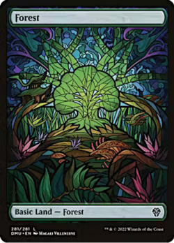 Forest 281 Stained Glass Dominaria United MTG Basic Land - Image 1