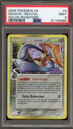 Pokemon Deoxys EX Holon Phantoms Reverse Holo Rare #4 PSA 9 Mint - Image 1