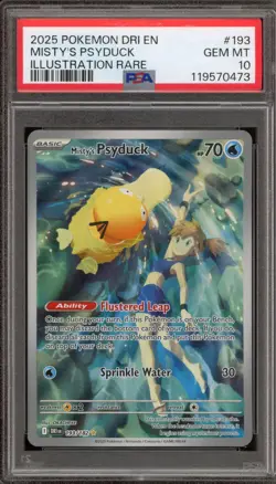Pokemon Misty's Psyduck Destined Rivals Illustration Rare #193 PSA 10 Gem Mint - Image 1