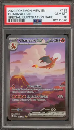 Pokemon Charizard ex 151 MEW EN Special Illustration Rare #199 PSA 10 Gem Mint - Image 1