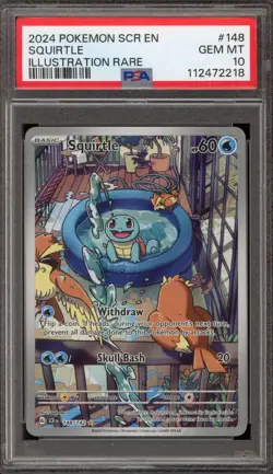 Pokemon Squirtle Stellar Crown Illustration Rare #148 PSA 10 Gem Mint - Image 1