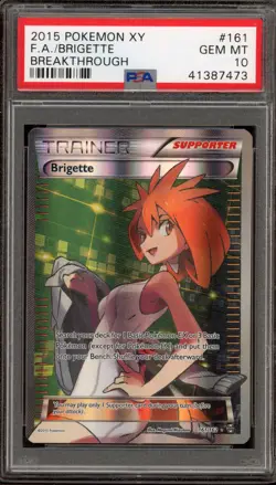 Pokemon Brigette XY Breakthrough Full Art #161 PSA 10 Gem Mint - Image 1