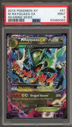 Pokemon M Rayquaza EX XY Roaring Skies Holo Ultra Rare #61 PSA 9 Mint - Image 1