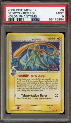 Pokemon Deoxys EX Holon Phantoms Reverse Holo Rare #6 PSA 9 Mint - Image 1