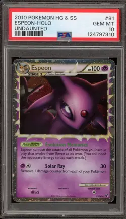 Pokemon Espeon Prime Undaunted Holo Ultra Rare #81 PSA 10 Gem Mint - Image 1