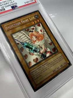 Injection Fairy Lily LOD PSA 5 Faded Ink Secret Rare #100 Yugioh 2003 - Image 4