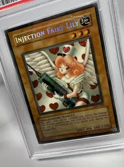 Injection Fairy Lily LOD PSA 5 Faded Ink Secret Rare #100 Yugioh 2003 - Image 5