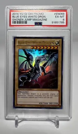 Yugioh Blue Eyes White Dragon JUMP-EN068 PSA 8 Ultra Rare Promo 2014 Name Error - Image 2