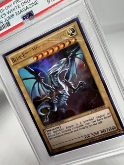 Yugioh Blue Eyes White Dragon JUMP-EN068 PSA 8 Ultra Rare Promo 2014 Name Error - Image 3
