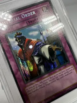 PSA 8 Yugioh Imperial Order PSV-104 SECRET RARE REVERSE FOIL ERROR POP 12! - Image 3
