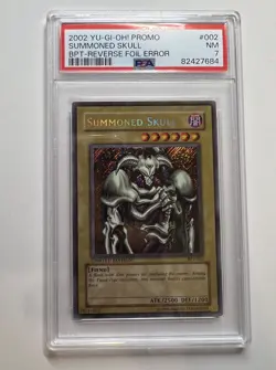 Yugioh PSA 7 Summoned Skull Limited Edition BPT-002 REVERSE FOIL ERROR Near Mint - Image 1