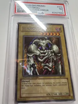 Yugioh PSA 7 Summoned Skull Limited Edition BPT-002 REVERSE FOIL ERROR Near Mint - Image 2