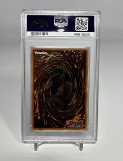 2003 Yugioh! Magic Cylinder Reverse Foil Error LON-104 PSA 8 NM-MT Foil Shift - Image 4